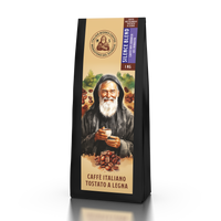 Caffè Miscela del Silenzio tostato a legna dal Monastero del Silenzio, un blend di Arabica e Robusta